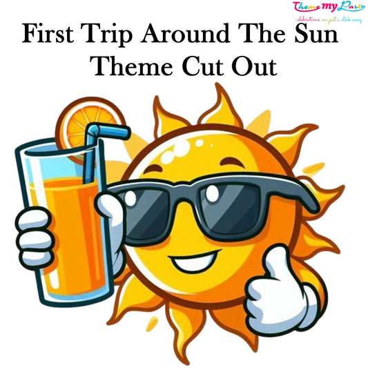 First Trip Around The Sun Theme Birthday Party Cutout