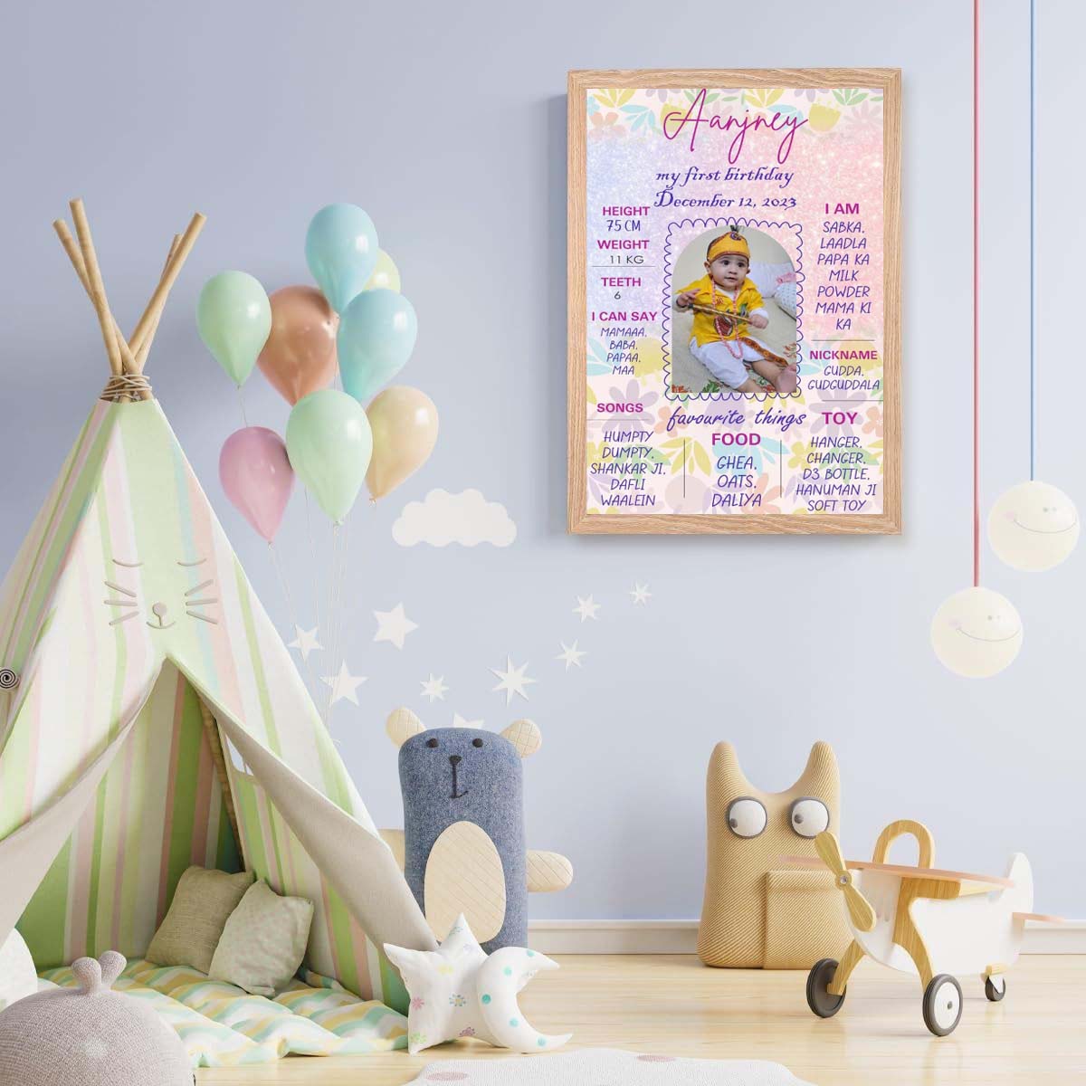 Customized Chalkboard Milestone Board for Kids Birthday Party
