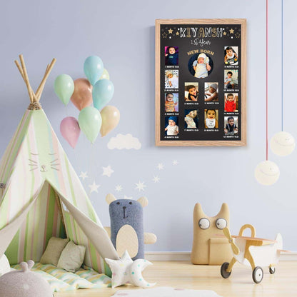 My First Year Customized Milestone Board for Kids Birthday Party(New Born -12 months )