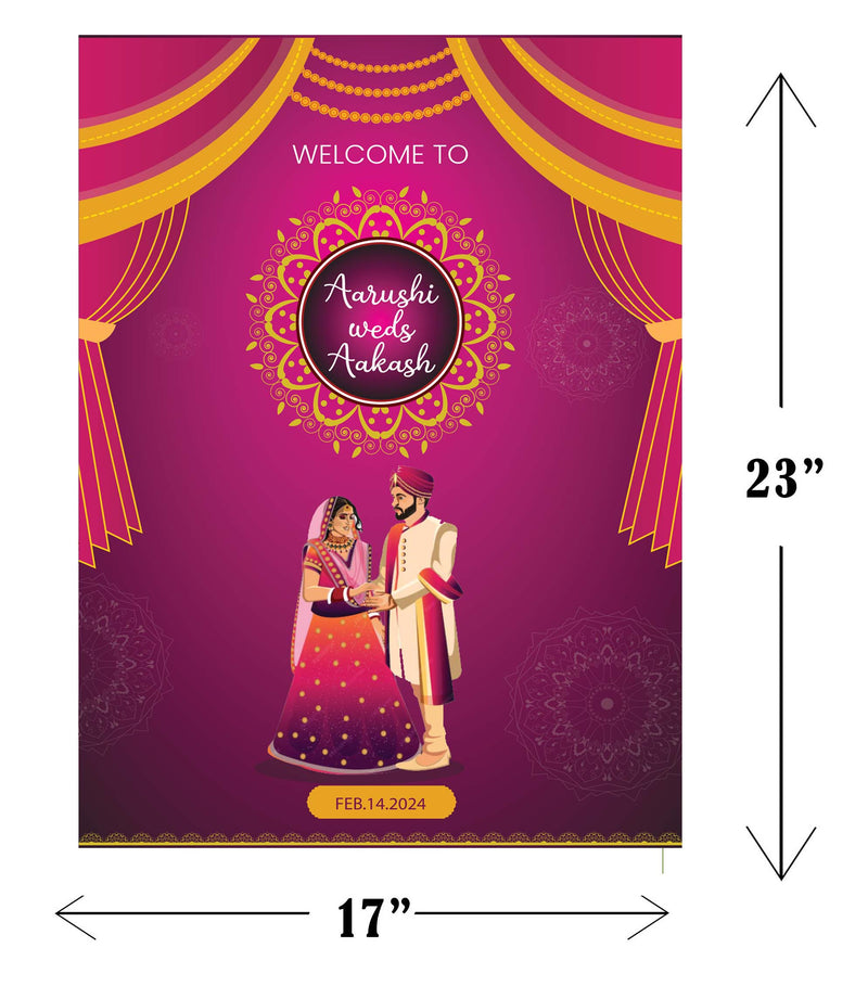 Wedding Ceremony Theme Party Welcome Board