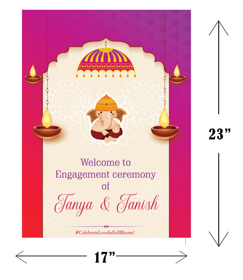 Wedding Ceremony Theme Party Welcome Board