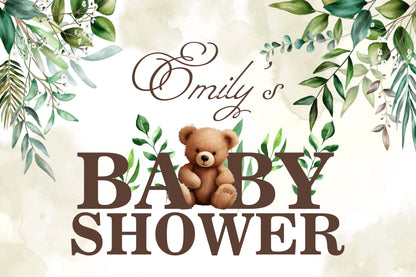 We Can Bearly Wait Theme Baby Shower Party Decoration Backdrop