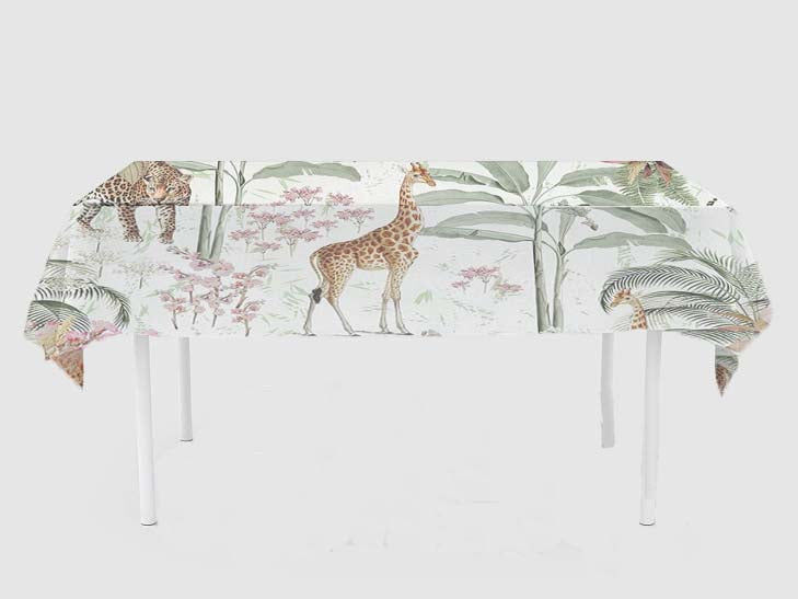 Jungle Theme Birthday Cake Table Cover