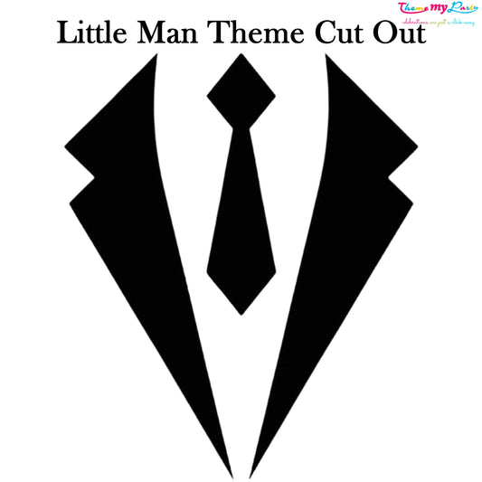 Little Man Theme Birthday Party Cutout