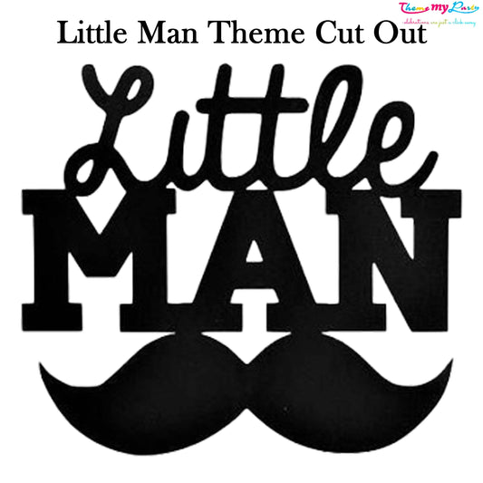 Little Man Theme Birthday Party Cutout