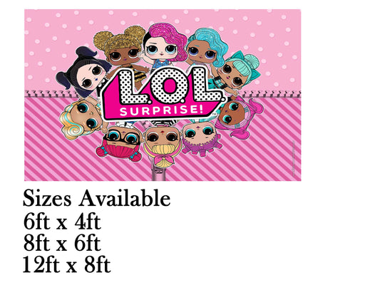LOL Theme Birthday Cake Table Cover