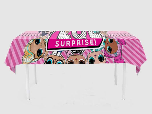 LOL Theme Birthday Cake Table Cover