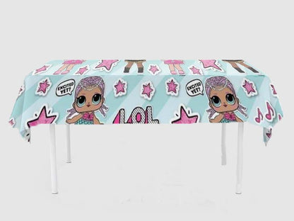 LOL Theme Birthday Cake Table Cover