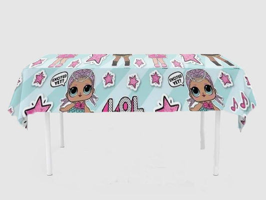 LOL Theme Birthday Cake Table Cover