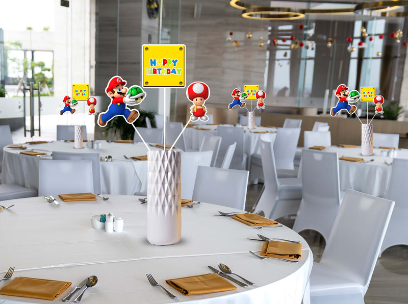 Super Mario theme Birthday Party Table Toppers for Decoration