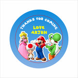 Super Mario Theme Birthday Party Thank You Gift Tags