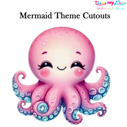 Mermaid Theme Birthday Party Cutout