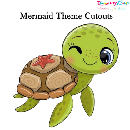 Mermaid Theme Birthday Party Cutout