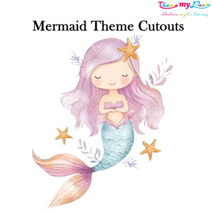 Mermaid Theme Birthday Party Cutout