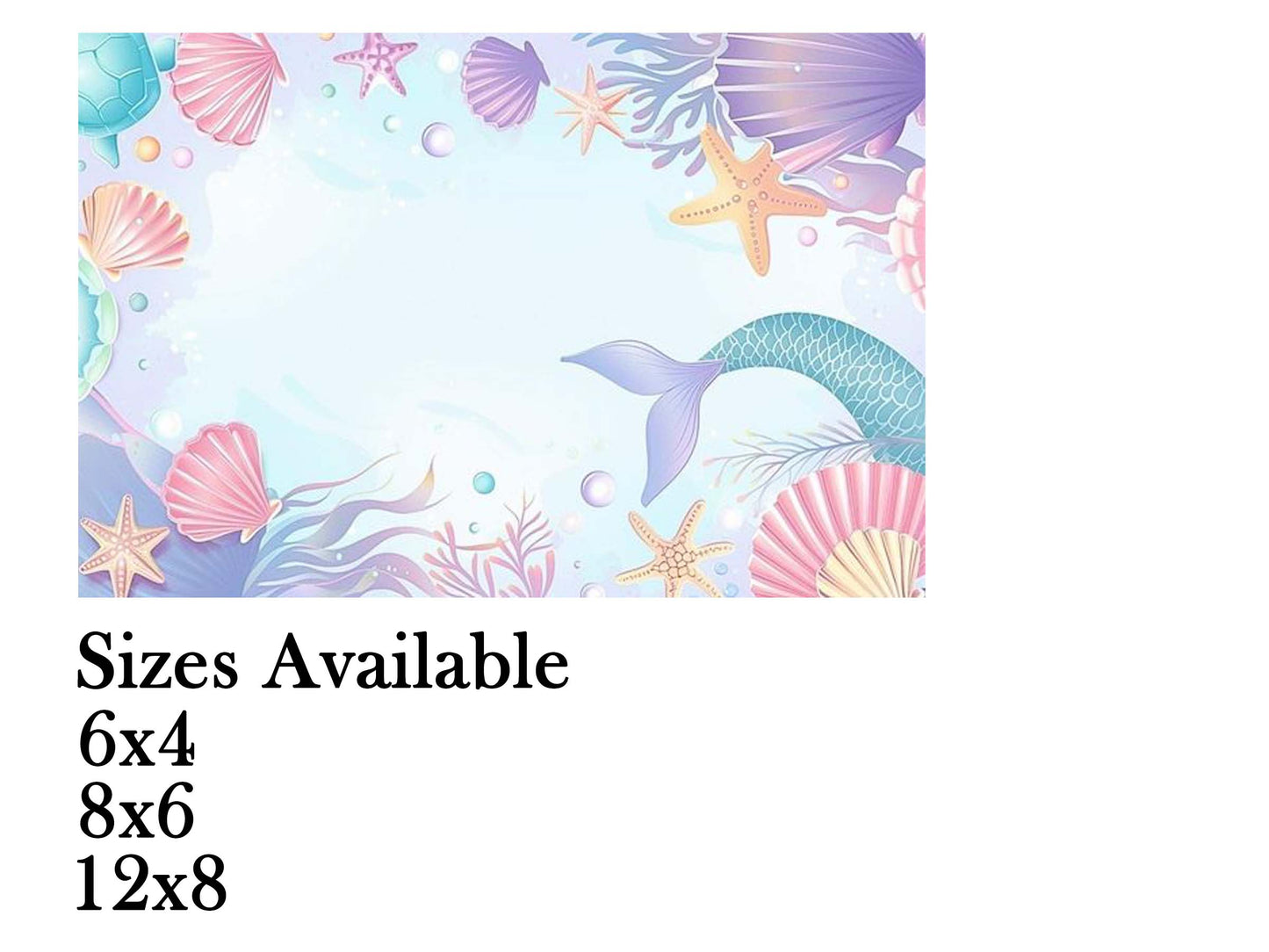 Mermaid Theme Birthday Cake Table Cover