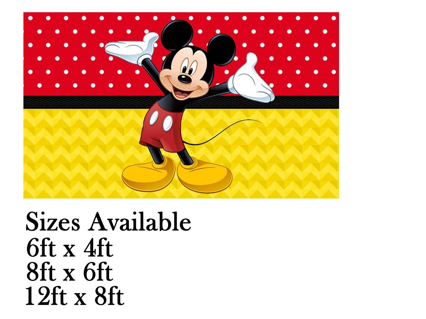 Mickey Mouse Theme Birthday Cake Table Cover