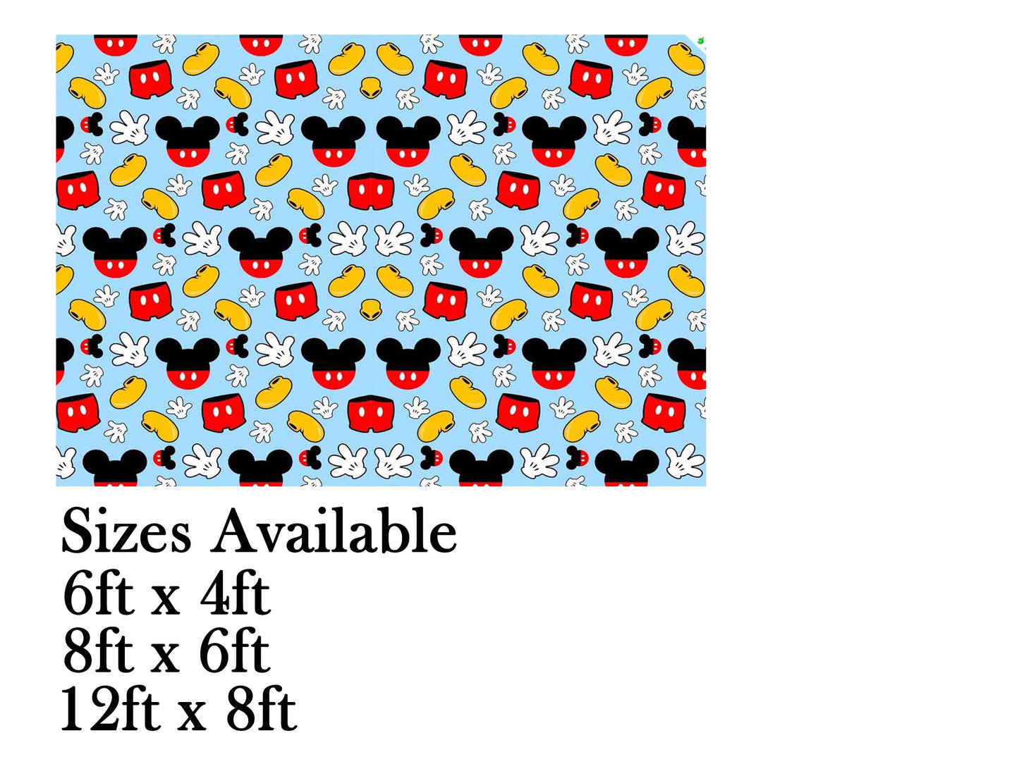Mickey Mouse Theme Birthday Cake Table Cover