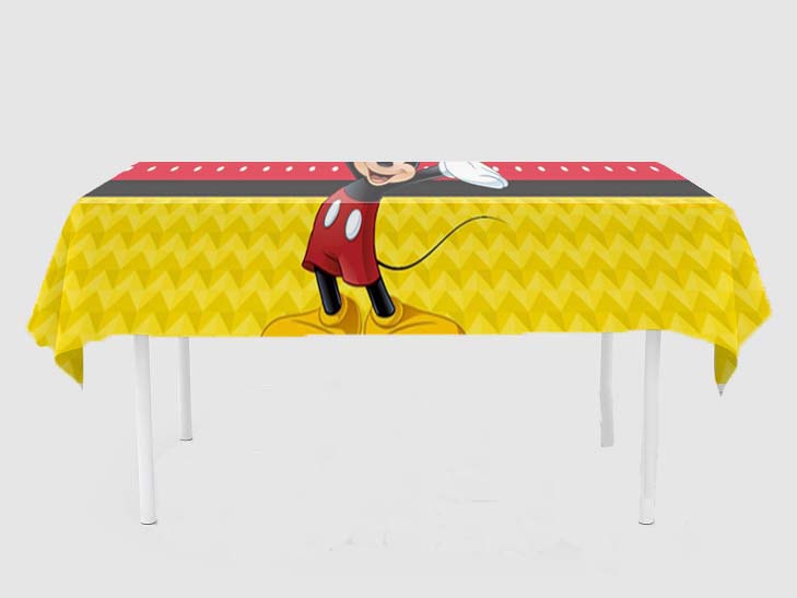 Mickey Mouse Theme Birthday Cake Table Cover
