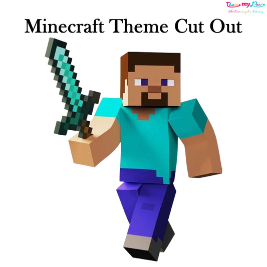 Minecraft Theme Birthday Party Cutout