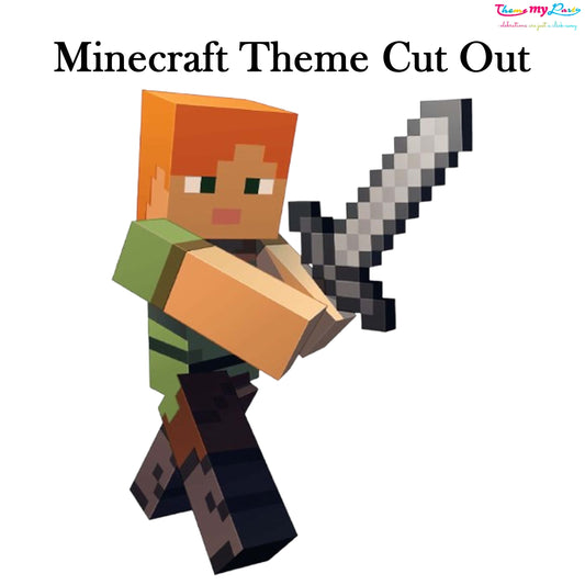 Minecraft Theme Birthday Party Cutout