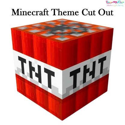 Minecraft Theme Birthday Party Cutout