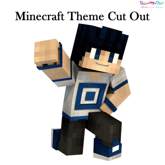 Minecraft Theme Birthday Party Cutout