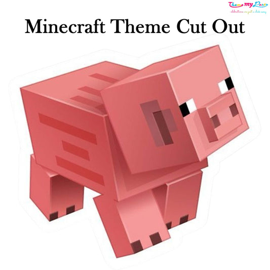 Minecraft Theme Birthday Party Cutout