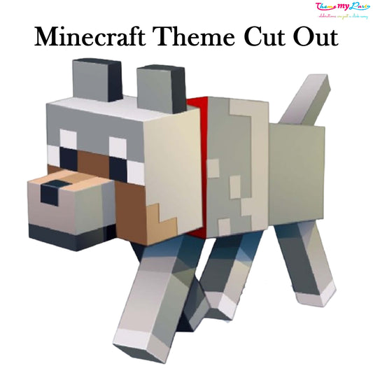 Minecraft Theme Birthday Party Cutout