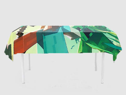 Minecraft Theme Birthday Cake Table Cover