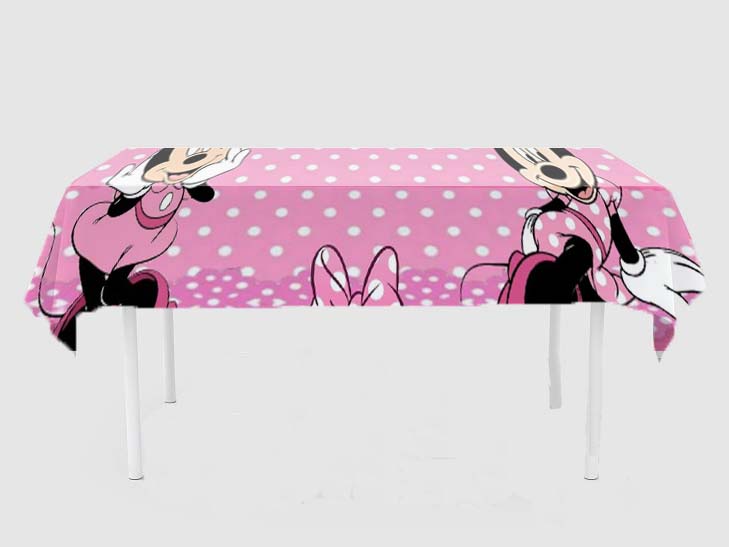 Minnie Mouse Theme Birthday Cake Table Cover