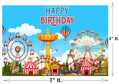 Carnival Theme Birthday Party Backdrop