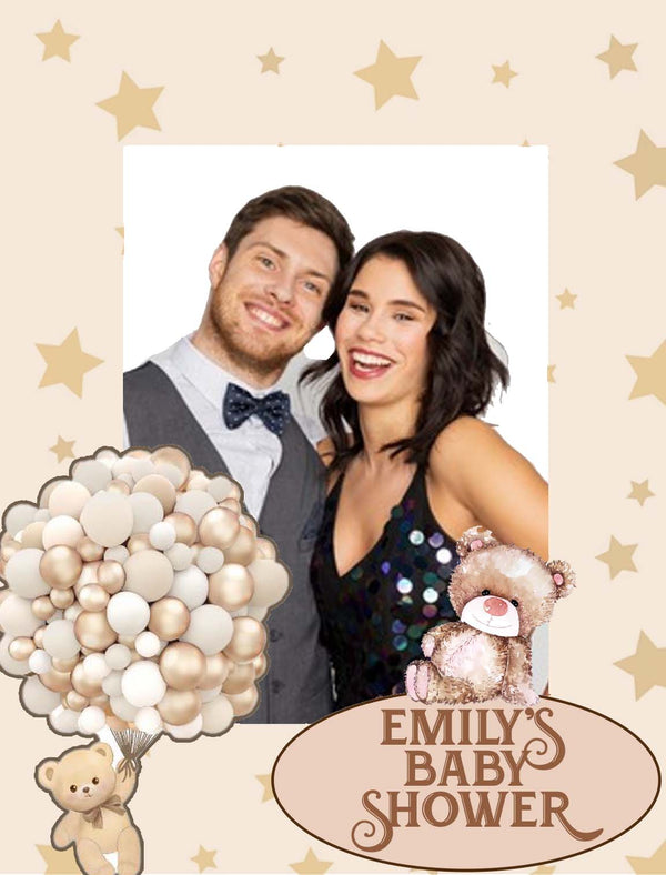 We Can Bearly Wait Party Selfie Photo Booth Frame & Props