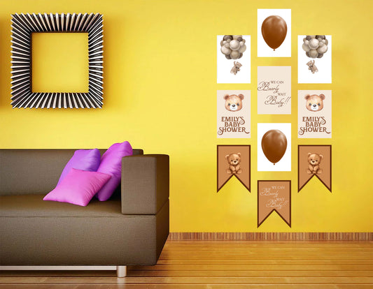 We Can Bearly Wait Baby Shower Paper Door Banner for Wall Decoration 