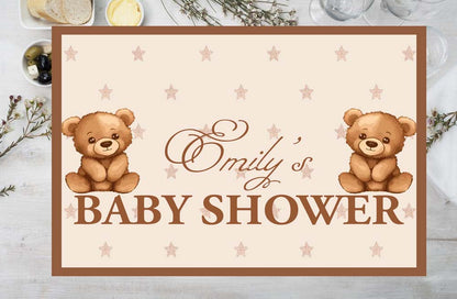 We Can Bearly Wait Baby Shower Table Mats for Decoration