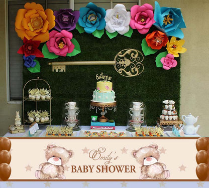 We Can Bearly Wait Baby Shower Long Banner for Decoration