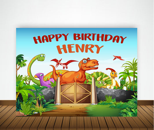 Dinosaur Theme Party Backdrop