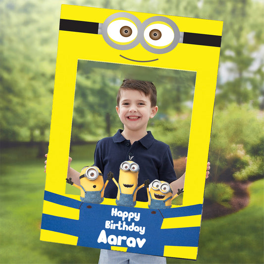 Minnion Theme Birthday Party Selfie Photo Booth Frame