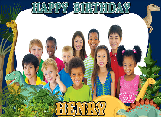 DINOSAUR THEME BIRTHDAY PARTY SELFIE PHOTO BOOTH FRAME