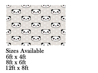Panda Theme Birthday Cake Table Cover