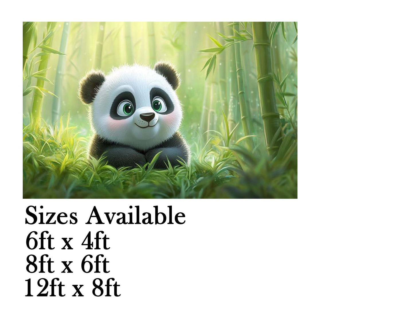 Panda Theme Birthday Cake Table Cover