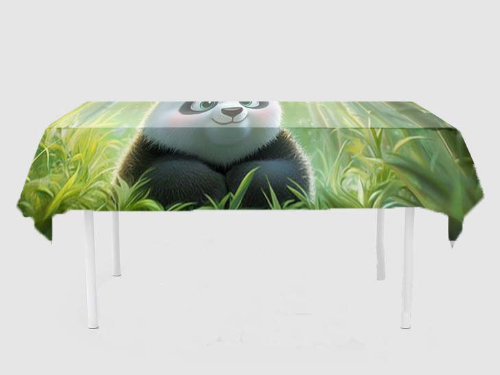 Panda Theme Birthday Cake Table Cover