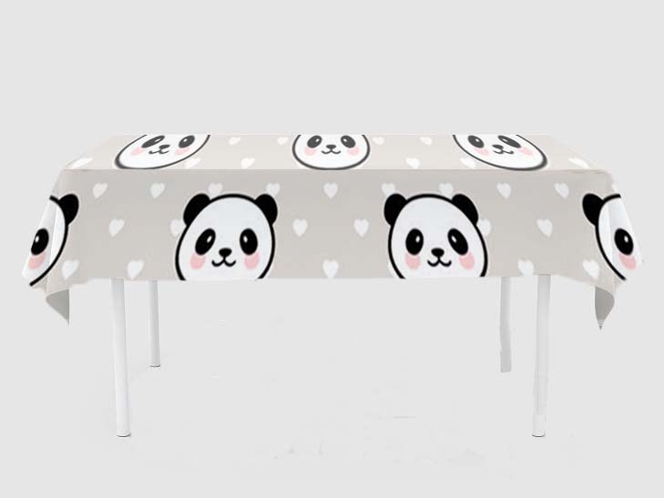 Panda Theme Birthday Cake Table Cover