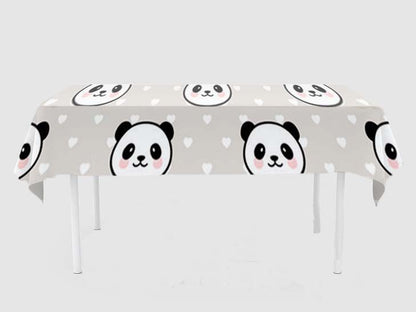Panda Theme Birthday Cake Table Cover