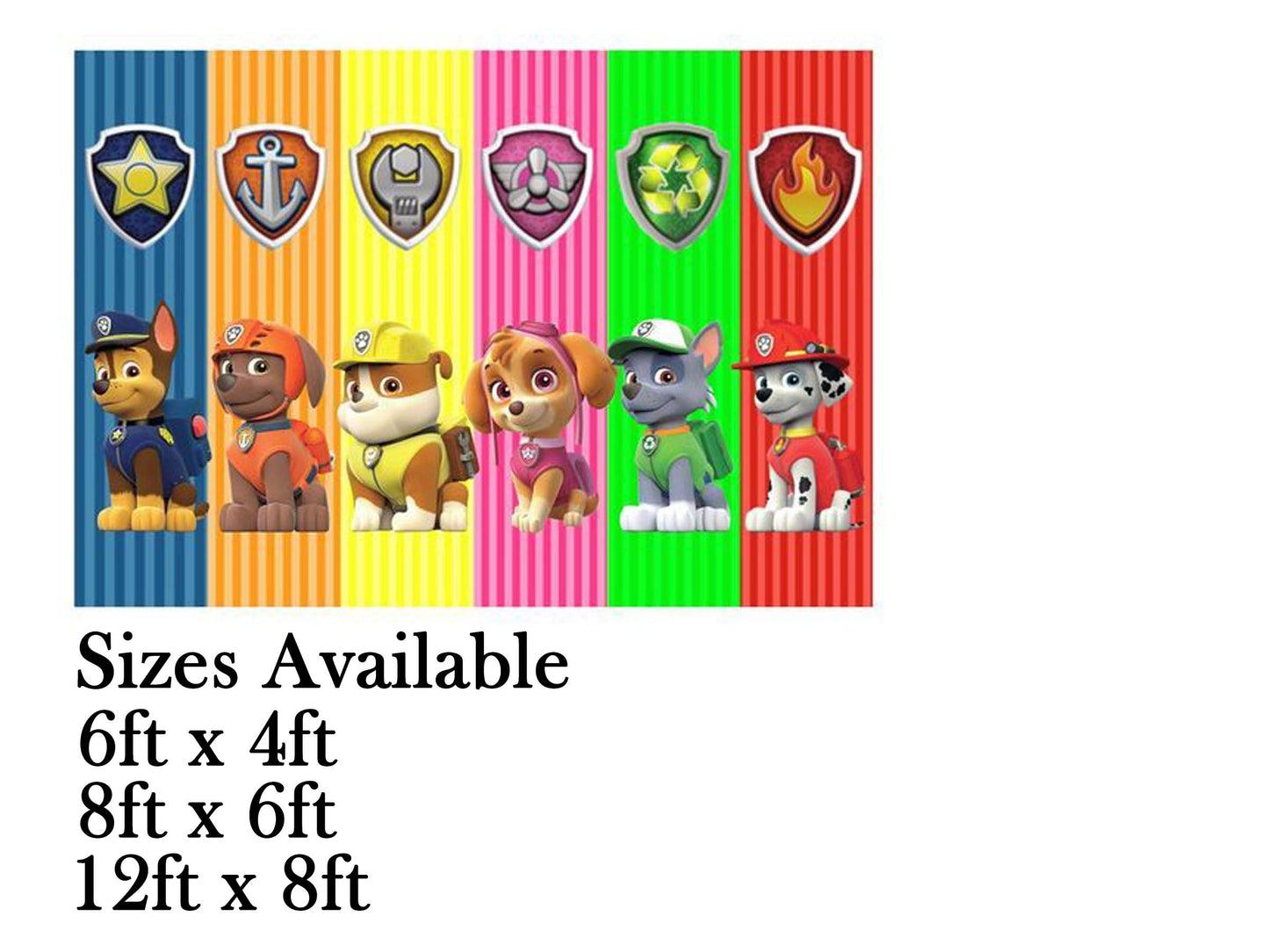 Paw Patrol Theme Birthday Cake Table Cover