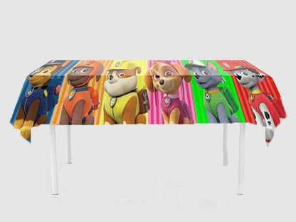 Paw Patrol Theme Birthday Cake Table Cover
