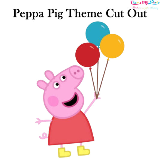 Peppa Pig Theme Birthday Party Cutout
