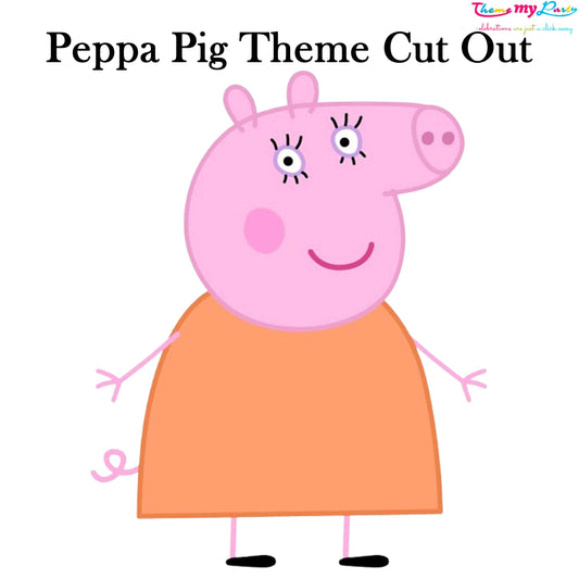 Peppa Pig Theme Birthday Party Cutout