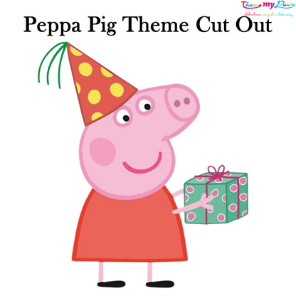 Peppa Pig Theme Birthday Party Cutout