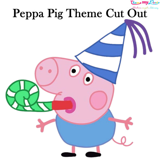 Peppa Pig Theme Birthday Party Cutout