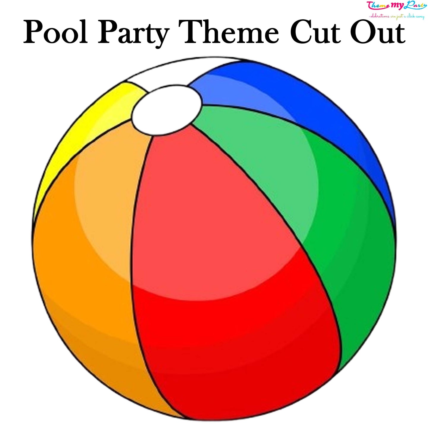Pool Party Theme Birthday Party Cutout